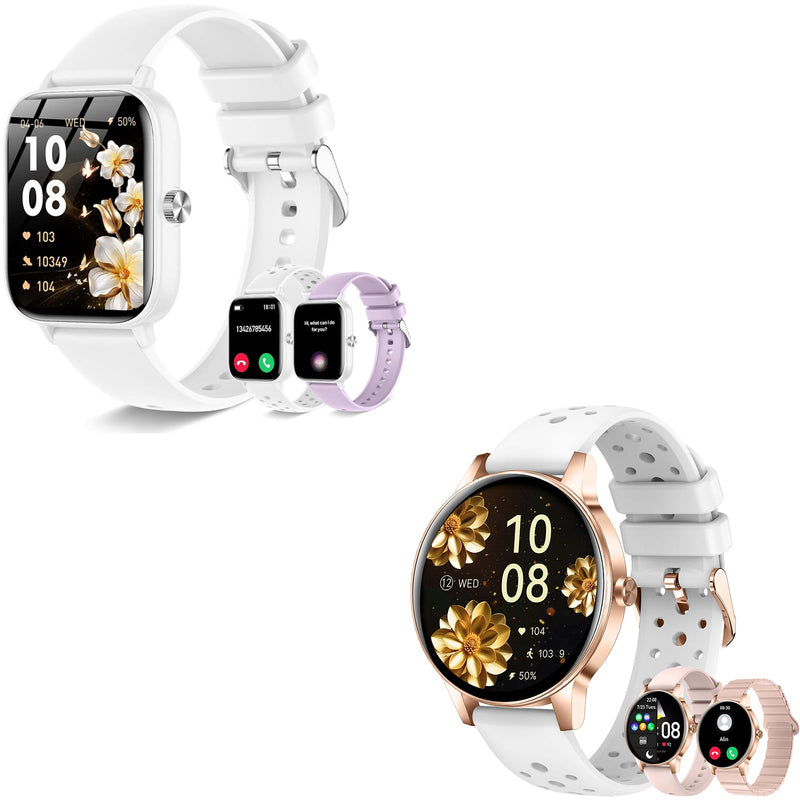Smart Watch for Women(Answer/Make Calls), 1.27" HD Screen Fitness Tracker with Heart Rate/Sleep Monitor, 130+ Sport Modes IP68 Waterproof Activity Tracking, Smartwatch for Android Phones iPhone