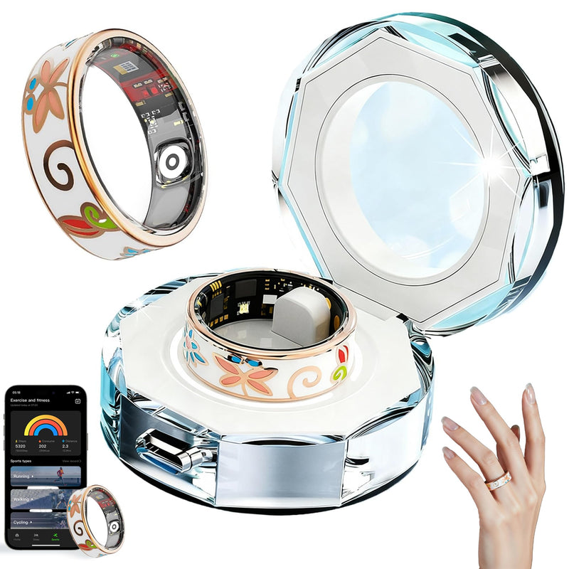 Smart Ring for Women & Men - No Subscription Fee Fitness Tracker with Sleep Tracking, Heart Rate, SpO2 - IP68 Waterproof for iPhone Android - Activity Tracker (9) 9