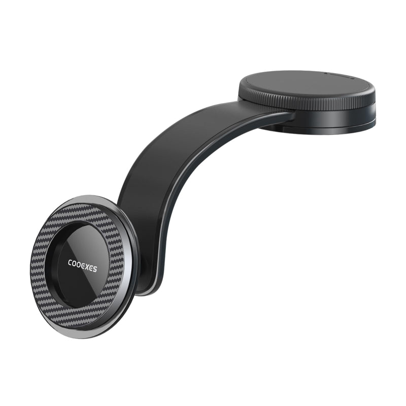 Anti-Shake Vacuum Suction Cup Phone Mount - 108LBS, Magnetic Car Mount, Bendable Car Phone Holder for Windshield Dashboard,Memory Alloy Arm, Car Accessories for iPhone 17/16/15，Texture Black Texture Black