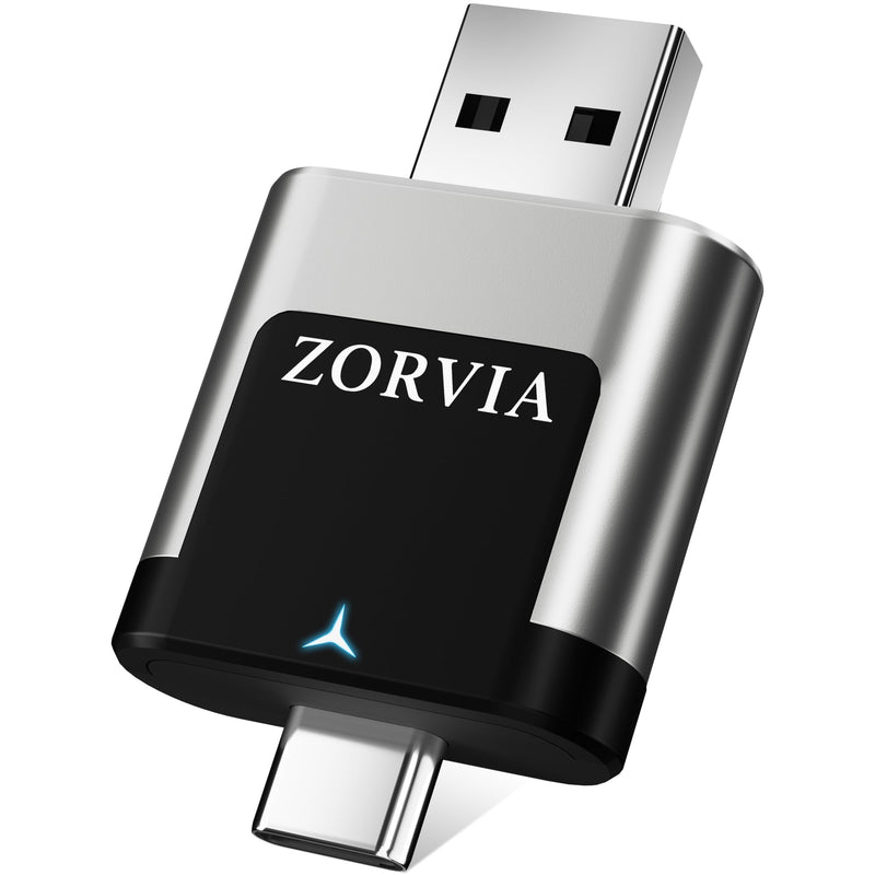 ZORVIA Wireless CarPlay Adapter for iPhone & Android Auto 2026 Upgraded - Convert Wired CarPlay to Wireless, Fast Auto Reconnect, Plug and Play, USB-C & USB-A (Silver) Silver