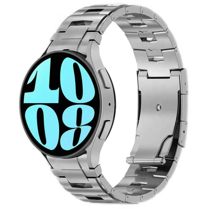 Titanium Bands Compatible with Galaxy Watch 7/6/5/4/FE 44mm 40mm Band, 20mm No Gap Metal Strap for Galaxy Watch 6 Classic Band 47mm 43mm/Watch 5 Pro 45mm/Watch 4 Classic for Women Men Titanium