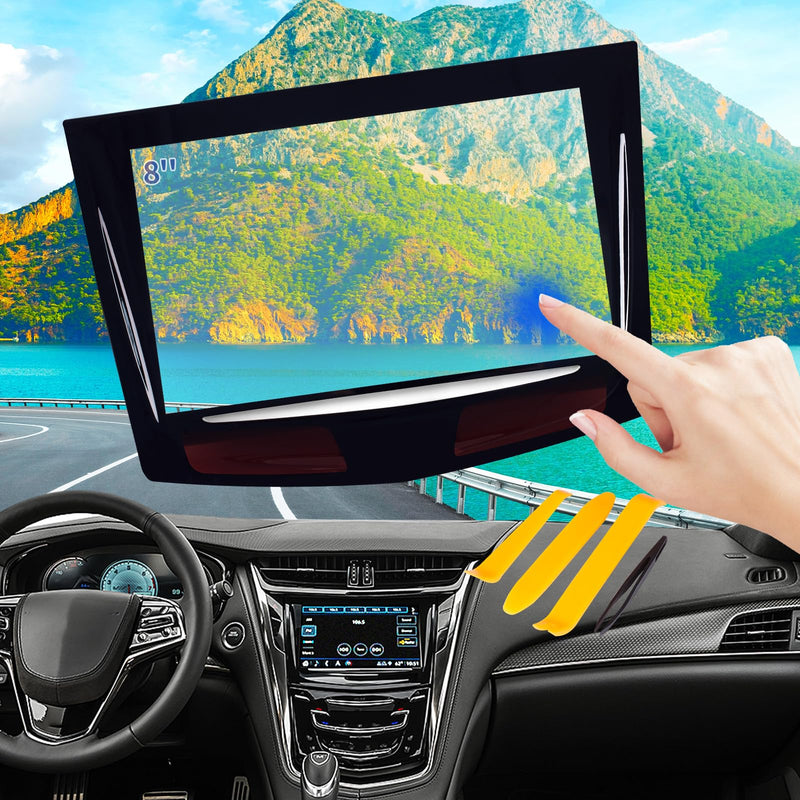 TsuperU Touch Screen Digitizer Replacement for Cadillac CUE ATS Escalade SRX XTS ELR CTS CTS-V Radio Screen 2013-2017 Touchscreen Ultra-Sensitive High-Definition OEM Navigation System with Trim Tool Digitizer(2013-2017)