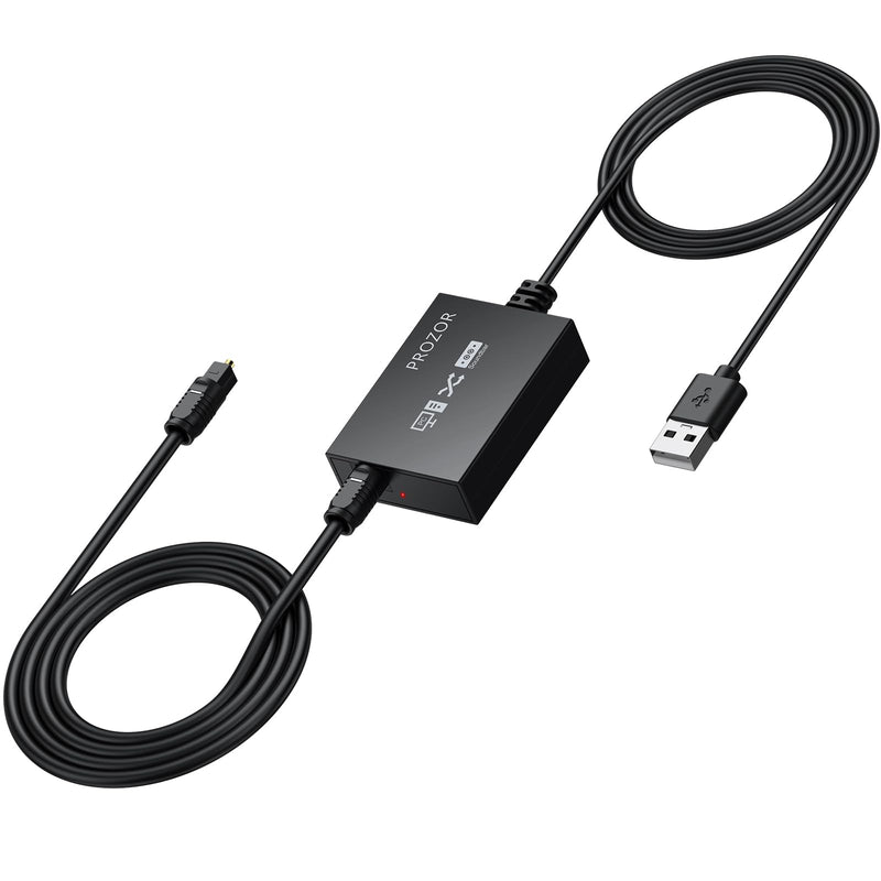 [AUSTRALIA] - PROZOR USB A to Toslink Optical Audio Adapter, 1M/3.3ft Cord, 96kHz SPDIF Digital Converter for Computer, PC, Mac, Laptop Only (Unidirectional, Not for TV or Game Consoles Like PS5/Xbox) 