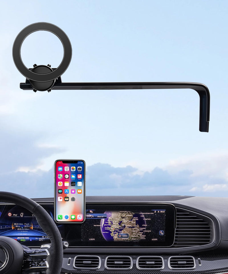 Car Phone Holder for Mercedes-Benz GLE/GLS-Class 2020-2026 12.3" Screen | GLE 53 2023-2025,GLE Plug-In Hybrid 2024-2026,Magsafe Accessories Magnetic Cell Phone Mount Clip Compatible with iPhone