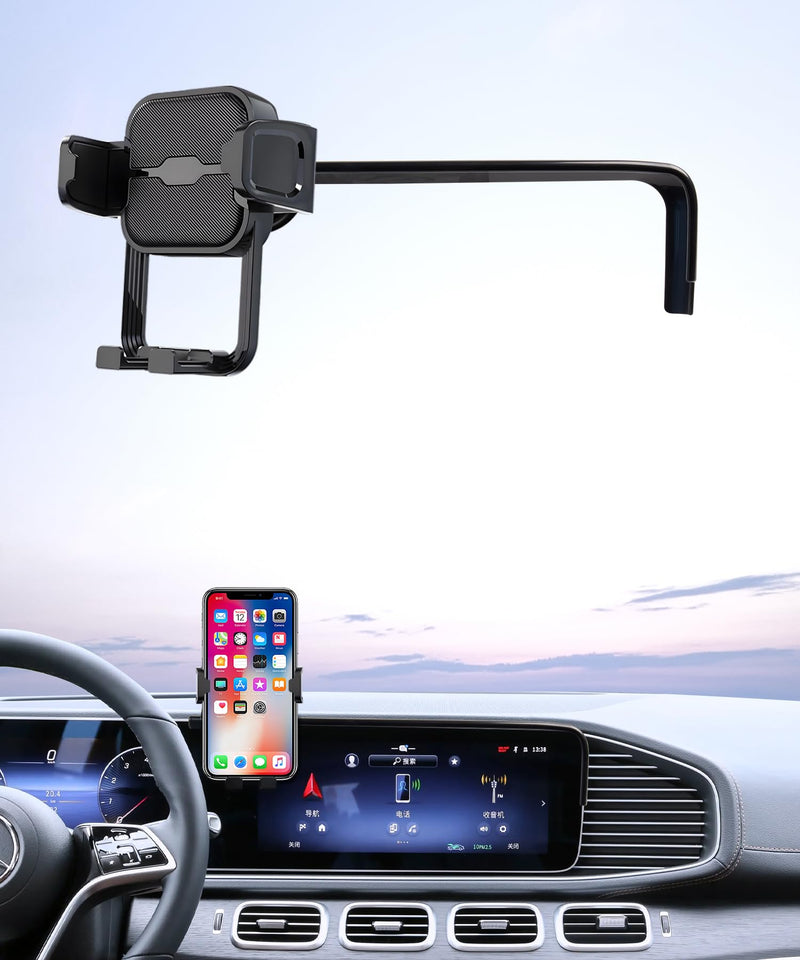 Auto Clamp Car Phone Holder for Mercedes-Benz GLE/GLS-Class 2020-2026 | 12.3" Screen Universal Mechanical Clip Cell Phone Mount Accessories Fit iPhone Android,Automobile GPS Dashboard Cradle
