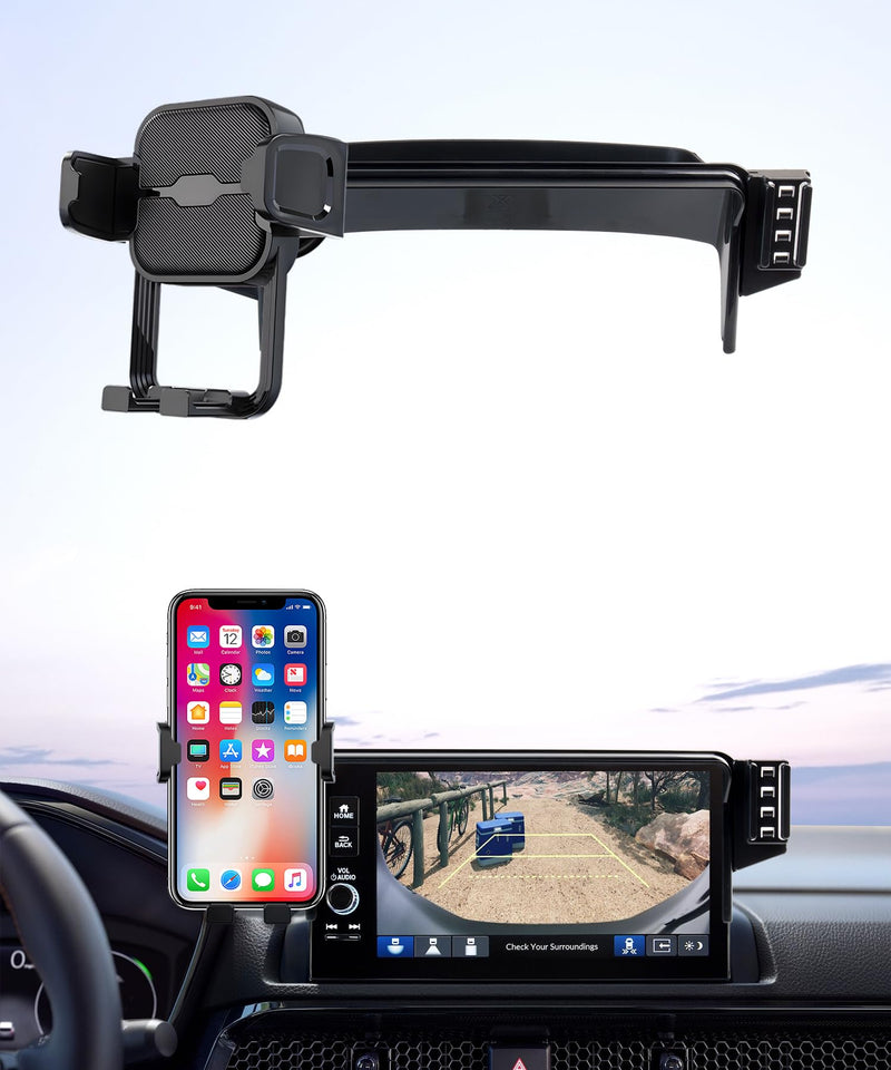 Auto Clamp Car Phone Holder for Honda CR-V, HR-V 2023-2026, 7/9" Screen | Universal Mechanical clip Cell phone Mount Accessories Fit iPhone Android,Automobile Cradle GPS Dashboard Navigation Bracket