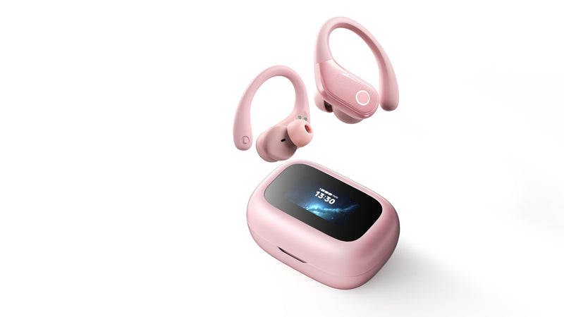 jaddsa Wireless Earbuds, ENC Noise Cancelling Sport Ear Buds with Touch-Screen Control, IPX7 Waterproof, Bluetooth 5.4 Headphones with Deep Bass Stereo for Running & Workout – Rose Gold