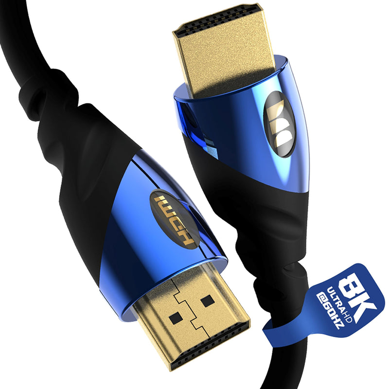 Monster 8K HDMI Cable — Xbox Series X & PlayStation 5 HDMI Cable w/ 24K Gold Contacts & V-Grip, 48 Gbps Speed, 60/120 Hz Refresh Rate, Dynamic HDR & eARC for Superior Visuals & Audio (6 FT) New Model