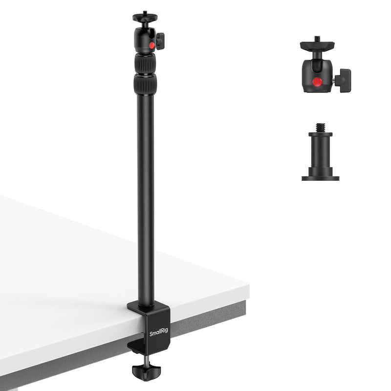 [AUSTRALIA] - SMALLRIG Camera Desk Mount C Stand, 15"-35" Adjustable Desk Tripod Light Stand, Tabletop C Clamp for Webcam, DSLR Camera, Ring Light, Live Streaming, Photo Video Shooting Clamp 3488 