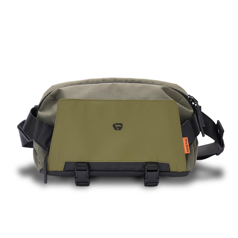 Camera Sling Bag, Everyday Shoulder Bag, Multifunction Portable Travel Bag with Tripod Holder, for Lightweight DSLR/SLR/Mirrorless Small Camera & Gaming Gear - Olive Green