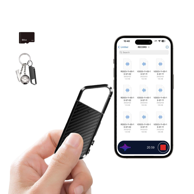 [AUSTRALIA] - 64GB Voice Activated Recorder - 6000H Recording Device with Noise Reduction DSP 5.0 Digital Vioce Recorder with Playback for Lecture & Meeting - Portable Audio Recorder 64GB 