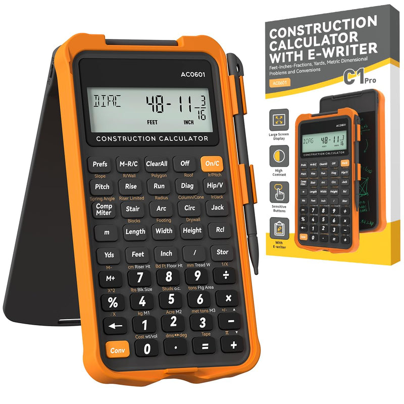 ROATEE Construction Calculator with Notepad for Contractor Home Project | Industrial & Scientific Construction Gadgets Concrete Tools Engineering Pocket Desk Calculators Herramientas de Construccion