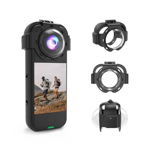 PULUZ X4 Air Premium Lens Guards, Compatible with Insta360 X4 Air Optical Tempered Glass Protective Snap-On Lens Cap, Case Cover Protection Action Camera Accessories Insta360 X4Air Snapon