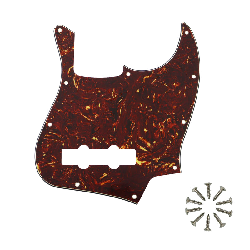 [AUSTRALIA] - 10-Hole J Bass Pickguard for Fender American/Mexican-Made Standard Jazz Bass | Multiple Color Options - Retro Turtle 