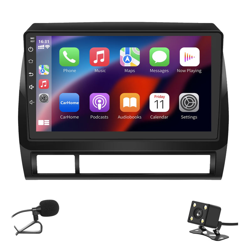 9" Car Stereo Radio for Toyota Tacoma 2005-2015 | Wireless Apple CarPlay & Android Auto | 5G WiFi GPS Navigation | IPS HD Touchscreen | Bluetooth | FM | MIC | Backup Camera Toyota TacomaB