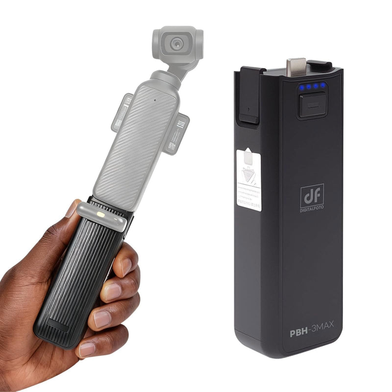 [AUSTRALIA] - Osmo Pocket 3 Battery Handle with Mic Connection, 5000mAh Full-Decoding Battery Grip Compatible with DJI Osmo Pocket 3/ Xtra Muse, with Type-C Port Transfer Date Full Decoding 