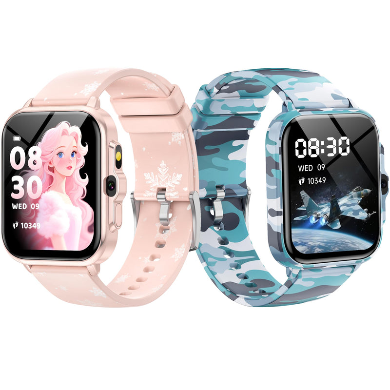 Smart Watch for Kids Boys Girls Age 5-12, Ai Functions Games HD Touch Screen Watches with Video Camera Music Player Pedometer Heart Rate Sleep Tracker Christmas Birthday Gifts for Boys