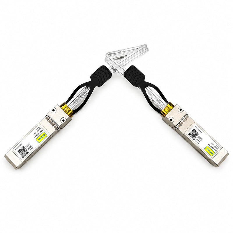10Gtek Foldable SFP+ DAC, Twin Axial Cable Supplied by 3M, 0.5-Meter(1.64ft), Compatible with Cisco and More, Application for 2 switches in 2~4 U of a Rack Cabinet, Flexible and Thin, 4-Pack 0.5m