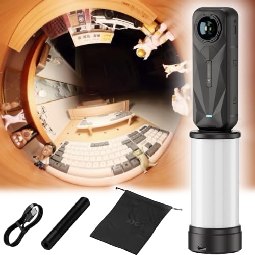 JJC 360° Light Attachment for Insta360 X6 X5 Osmo360 II,All Angle Lighting Black - 1 Pack