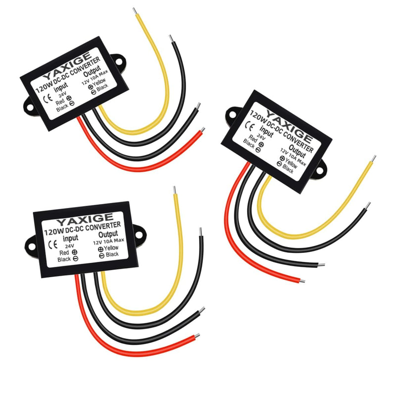 [AUSTRALIA] - 3PCS 24V to 12V 10A 120W Step-Down Converter Regulator Waterproof Step-Down Power Supply Reducer Regulator Voltage Module (16V-32V to 12V, 10A) 24V TO 12V 3PCS 