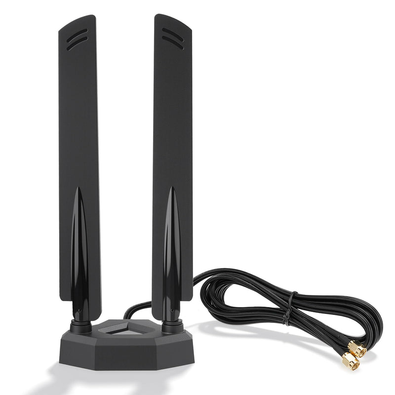 [AUSTRALIA] - Eightwood WiFi 7 Antenna Tri-Band 6GHz 5GHz 2.4GHz RP-SMA Antenna with Magnetic Base for PC Desktop Computer Gaming Motherboard PCIe Bluetooth Card WiFi 7 Router wifi 7 antenna/rp-sma connector 