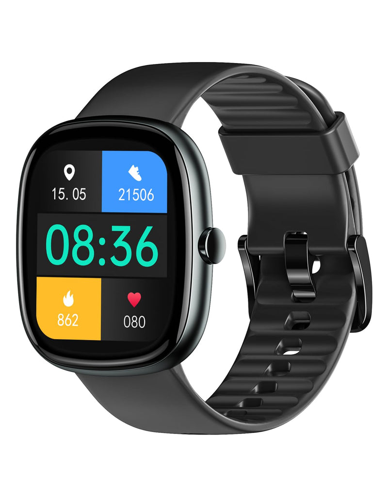 Fitness Tracker, No Bluetooth No APP/Phone Needed, 1.8" Fitness Watch | Pedometer Watch for Men Women, Heart Rate/Blood Oxygen/Sleep Monitor, 100 Sports, Steps Counter Walking Running Waterproof Black