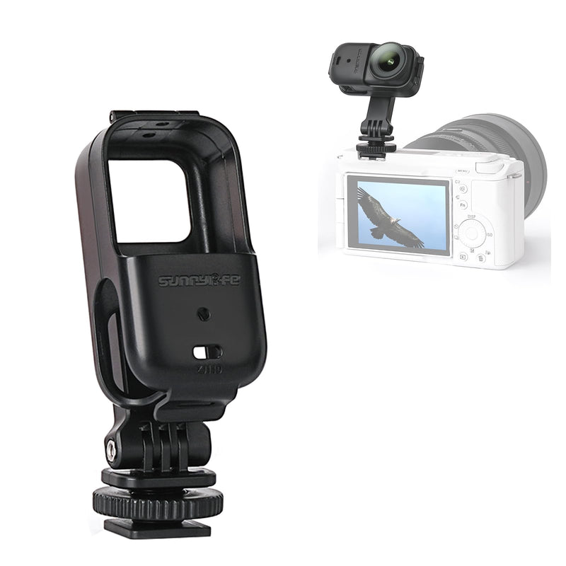 Foldable Cold Shoe Adapter Mount for DJI OSMO Nano, 360 Degree Rotatable 180 Degree Tiltable OSMO Nano Holder for Cage Frame/DSL Camera, Horizontal-to-Vertical Shooting