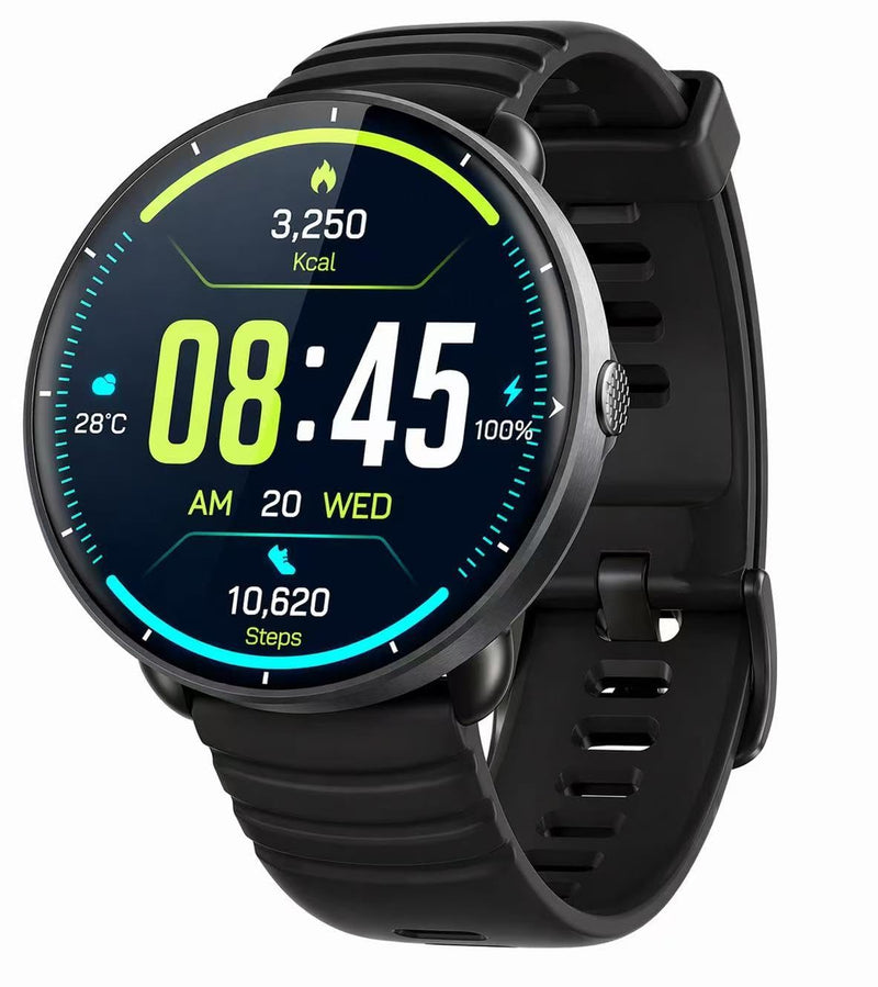 Smartwatch for Swimming 5ATM with GPS, Compass, AI Swim Analysis, Heart & Sleep Tracking, 100+ Sports Modes, HD Display, Long Battery Life, Fitness & Outdoor Training Watch - Men & Women (BLACK) BLACK
