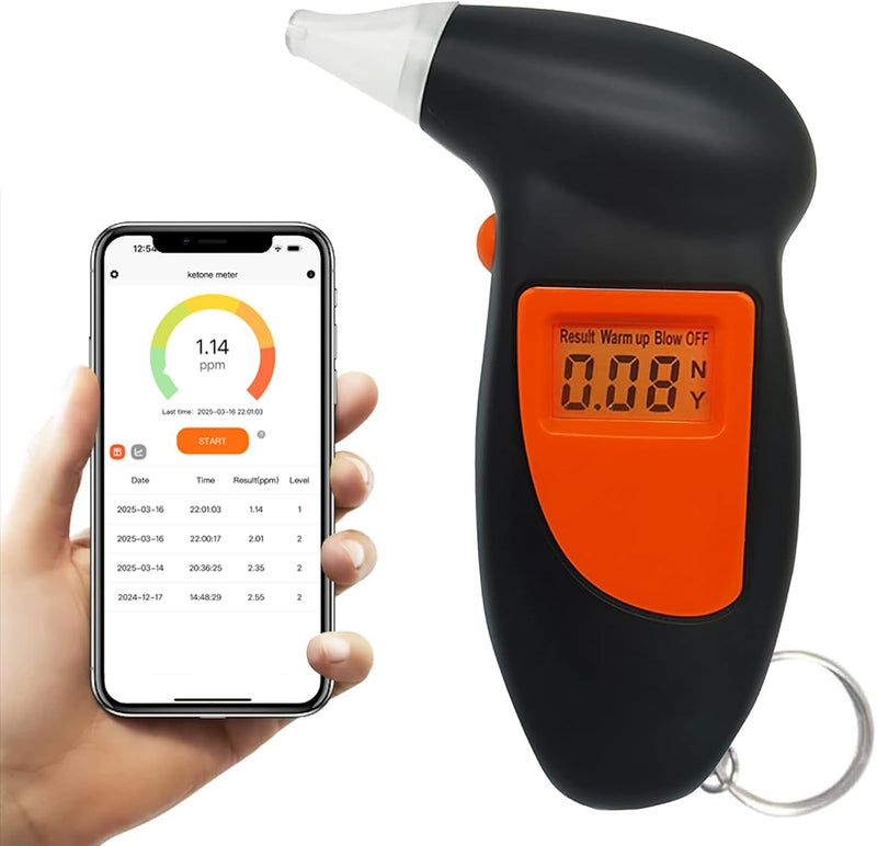 Reflex Smart Ketone Breath Meter | Cheaper Than Test Strips | Ketone Analyzer | Ketone Meter Monitor | Real-Time Fat Burning Rate | Fitness Tracking | Free Apps