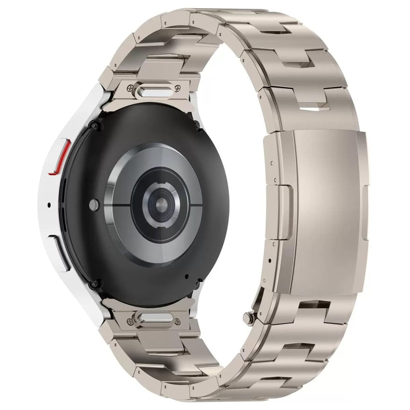 20mm No Gap Titanium Band for Galaxy Watch 7/7 Classic/6/6 Classic | For Samsung Watch 5/5 Pro/4/4 Classic/FE,G2 Ti Metal,40% Lightweight,Skin-Friendly,Corrosion Resistance,Fit Wrists 6.3''-9'' 20mm