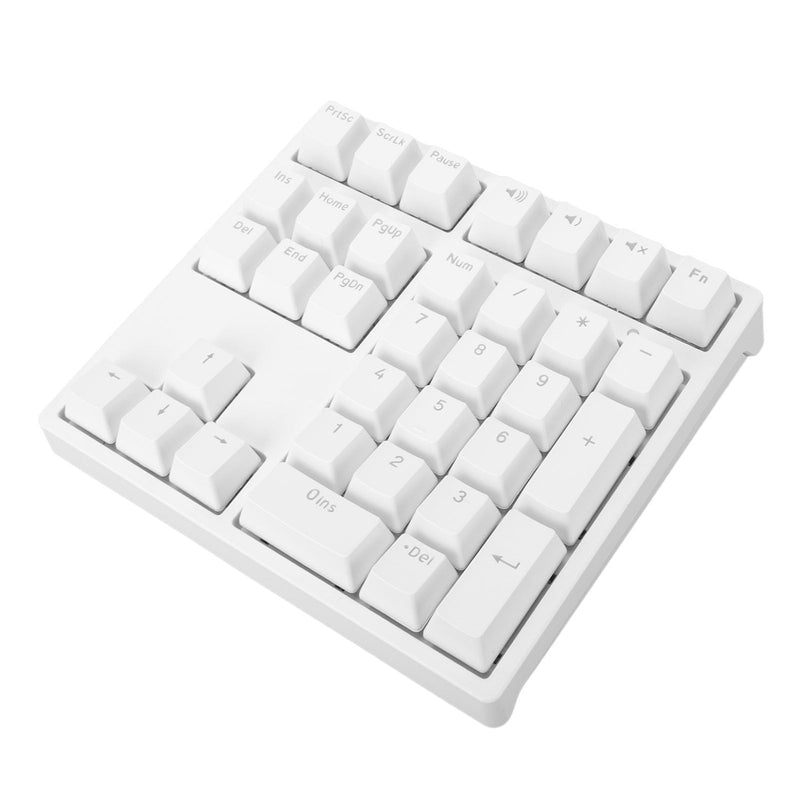 XUMIUZIY Number Pad, Mechanical Numeric Keypad with RGB Backlit, Hotswap Blue Switches, PBT Keycaps, 34 Keys USB Wired Numpad for Laptop, Computer, PC (White) White