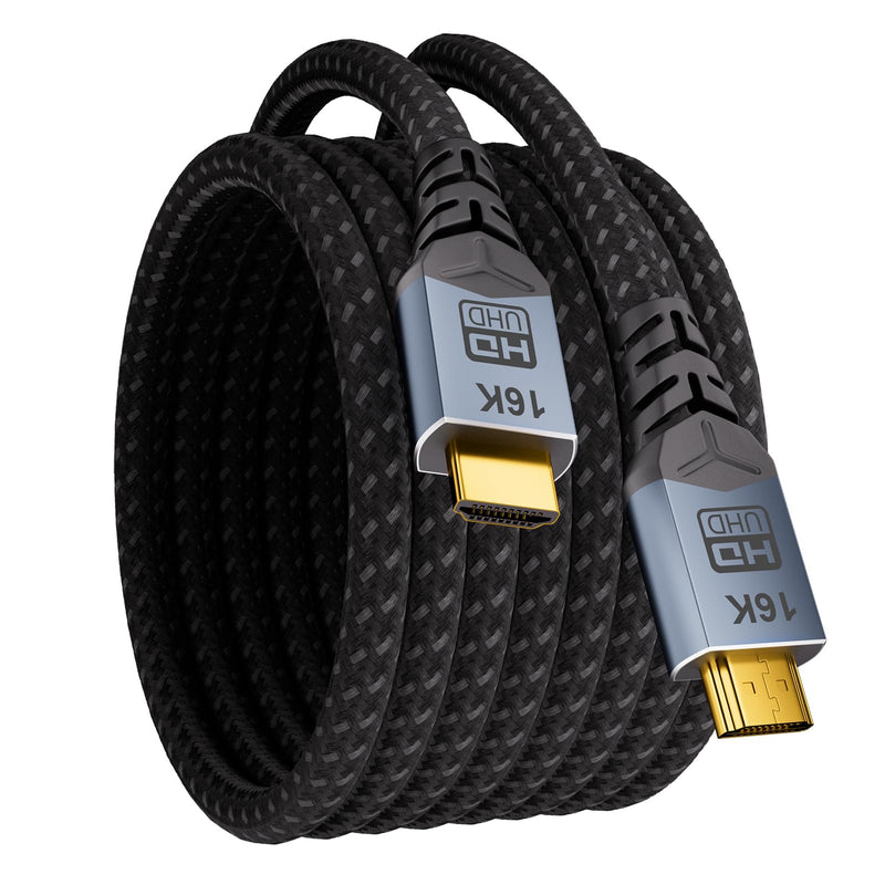 hdmi to hdmi Cable, HDMI Cable 16K Ultra High Speed,HDMI2.2 Cable 15FT,96Gbps Braided HDMI Cord,16K@60Hz 8K@240Hz 4K@480Hz,eARC,/Dolby Atmos/VRR,HDCP 2.2&2.3 - Compatible for HDTV/PS5 5M/16.5FT