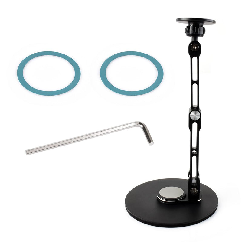 KLAYERS Mini Monitor Stand B,N52 Neodymium Magnet with Metal Rings,Stable Weighted Base,Ergonomic & Foldable Design