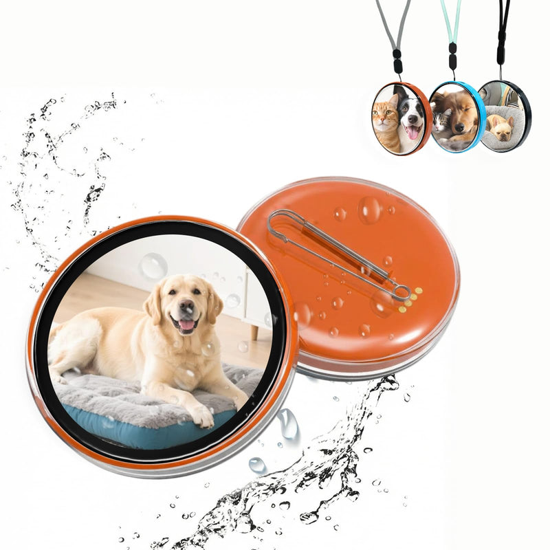 [AUSTRALIA] - Multifunction MP3 Player with E-Book Reader, Watch Features, Bluetooth, Voice Recorder, Message Synchronization, IP67, 18H Battery, Magnetic Design/Necklace/Brooch for Backpacks/Hoodies/Hats(Orange) Orange 