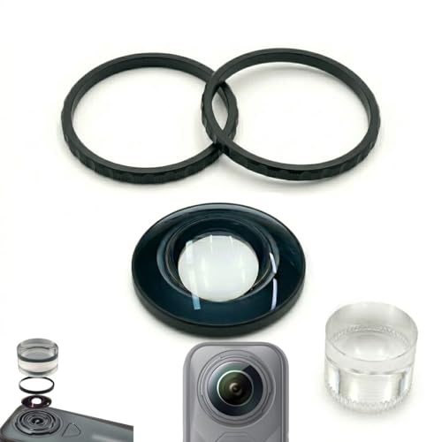 Koulele Replacement Camera Lens for Insta360 X5, Panoramic Camera, Black Glass Repair Part Accessories, 360 Degree Wide-Angle Lens with Anti-Reflective Multi-Layer Coating (Black(1-Pack)) Black(1-pack)