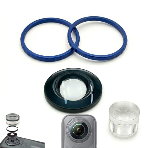 Koulele Replacement Camera Lens for Insta360 X5, Panoramic Camera, Black Glass Repair Part Accessories, 360 Degree Wide-Angle Lens with Anti-Reflective Multi-Layer Coating (Blue(1-Pack)) Blue(1-pack)