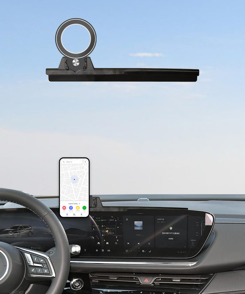 Car Phone Holder for Buick Envision 2024 2025 30" Screen Accessories | MagSafe Strong Magnetic Clip Cell Phone Mount, 360° Rotatable Hands-Free Holder, Not Block Air Vents