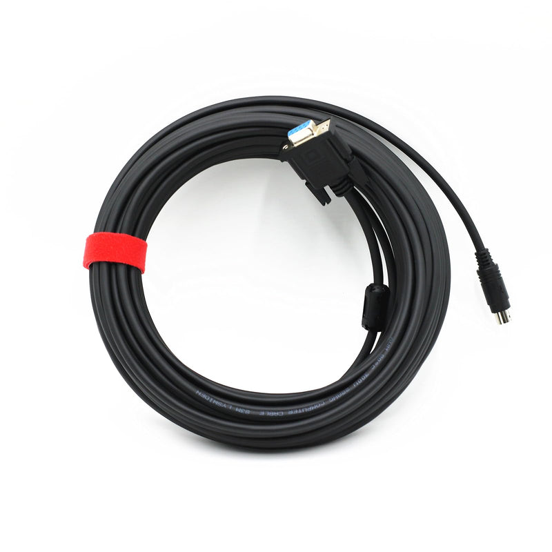 Wood Thrush PTZ Camera Control Cable, 8-Pin Mini-DIN to RS232 VISCA Cable for Long-Distance Camera Control. Connect to Joystick, Keyboard, or PC. Compatible with Most Major Brands. (49.2ft/15m) 49.2ft/15m