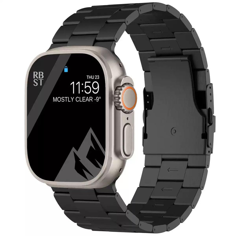 26mm Wide Rugged Titanium Band for Apple Watch Ultra 3/2/1 49mm | Metal Strap for iWatch Series 11/10 46mm|Ultra Color Match,40% Lightweight,Skin-Friendly,Water Resistance,Fit Wrist 6.3''-9'' black 49/46/45/44/42mm (series 3 2 1)