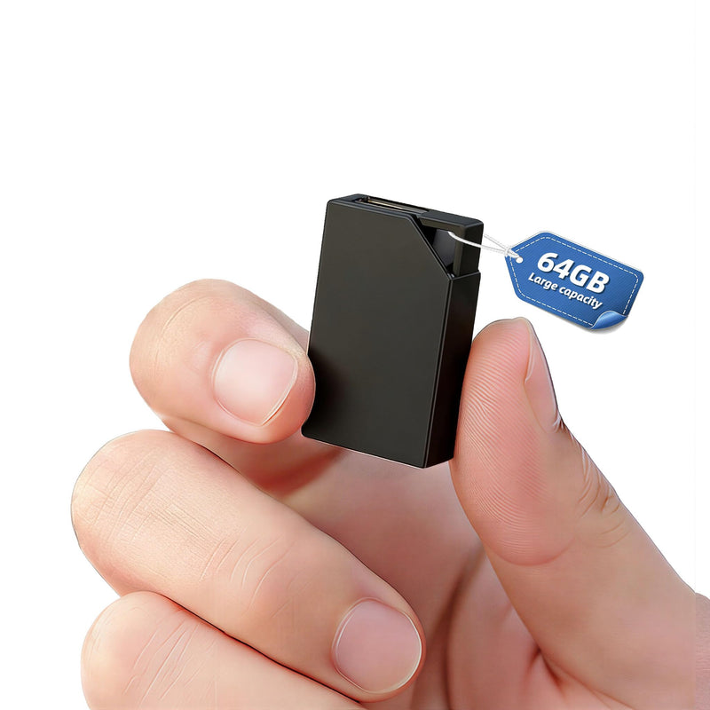 [AUSTRALIA] - Digital Voice Recorder with 64GB Memory, USB Charging, Voice Activated Recorder, Mini Small Square Voice Recorder Voice Recorder, Meetings, Lectures and Interviews（1 * 0.8 * 0.2） 1 * 0.8 * 0.2 