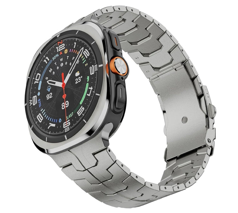 Titanium Metal Band for Samsung Galaxy Watch Ultra 2 1 47mm (2026) | No Gap Grade 2 Titanium Strap for Ultra 2025/2024,Skin-Friendly,40% Lightweight,Corrosion Resistance,Fit Wrists 6.3''-9''