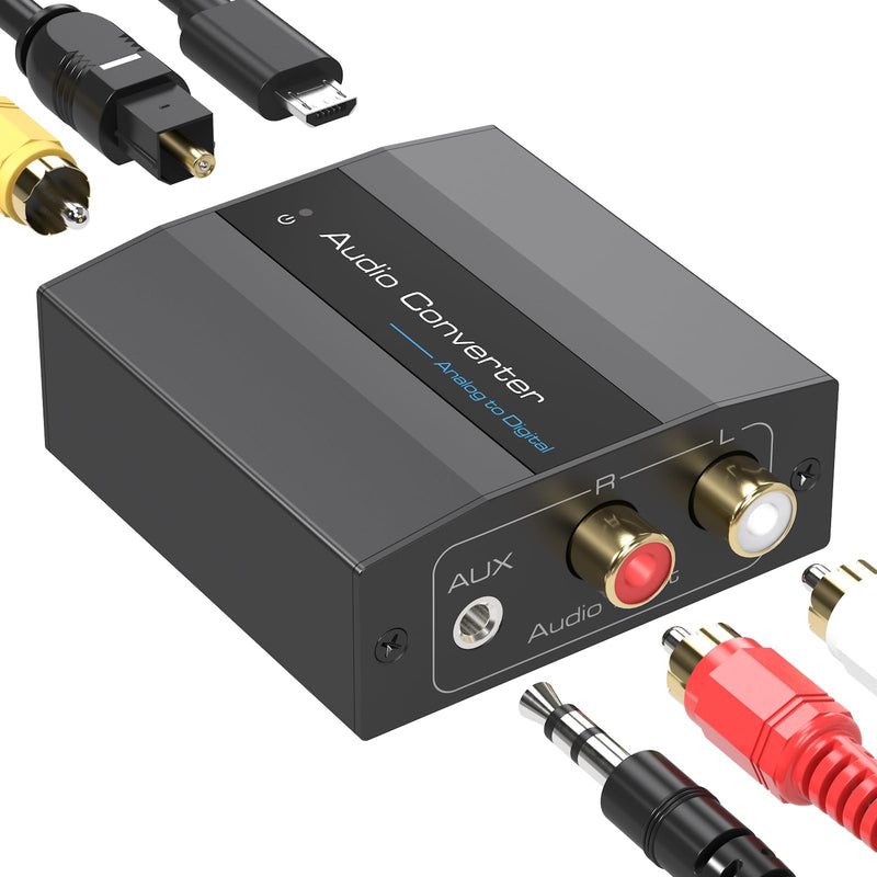 [AUSTRALIA] - Analog to Digital Audio Converter RCA to Optical Converter RCA/3.5MM to Toslink and Coaxial Adapter for PS5 PS4 DVD Soundbar 