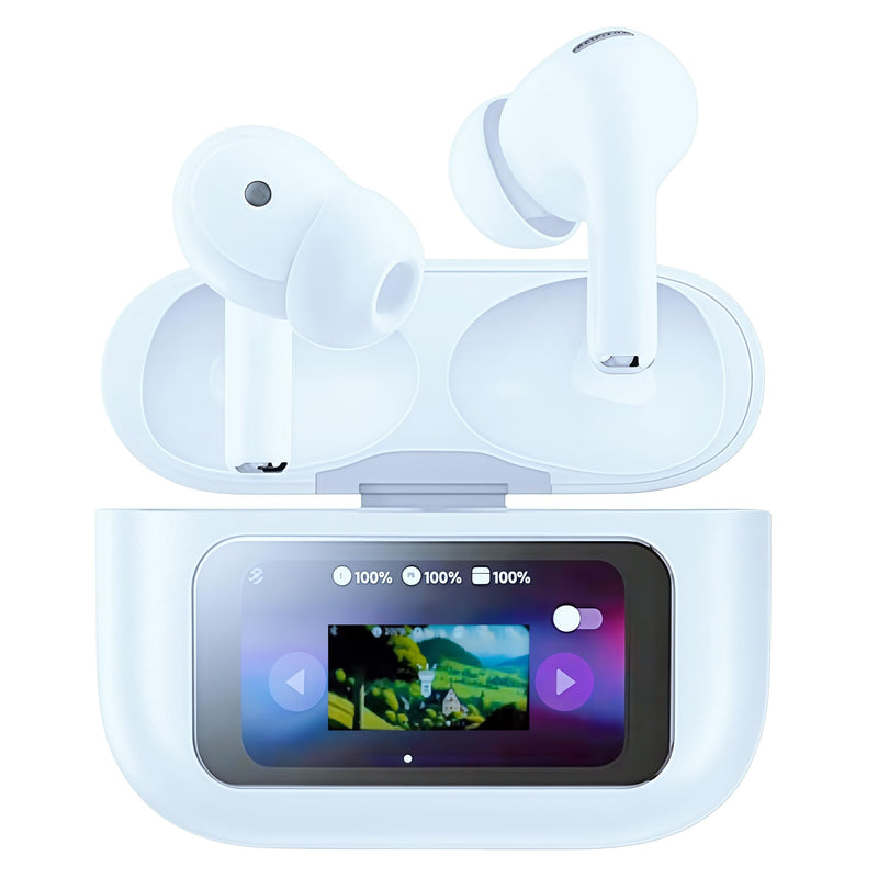 Wireless Bluetooth Earphones, AI Bluetooth Wireless Earbuds, Active Noise Cancelling Earphones, Real-time Translation Earphones, high Fidelity Sound Quality Function White band translation