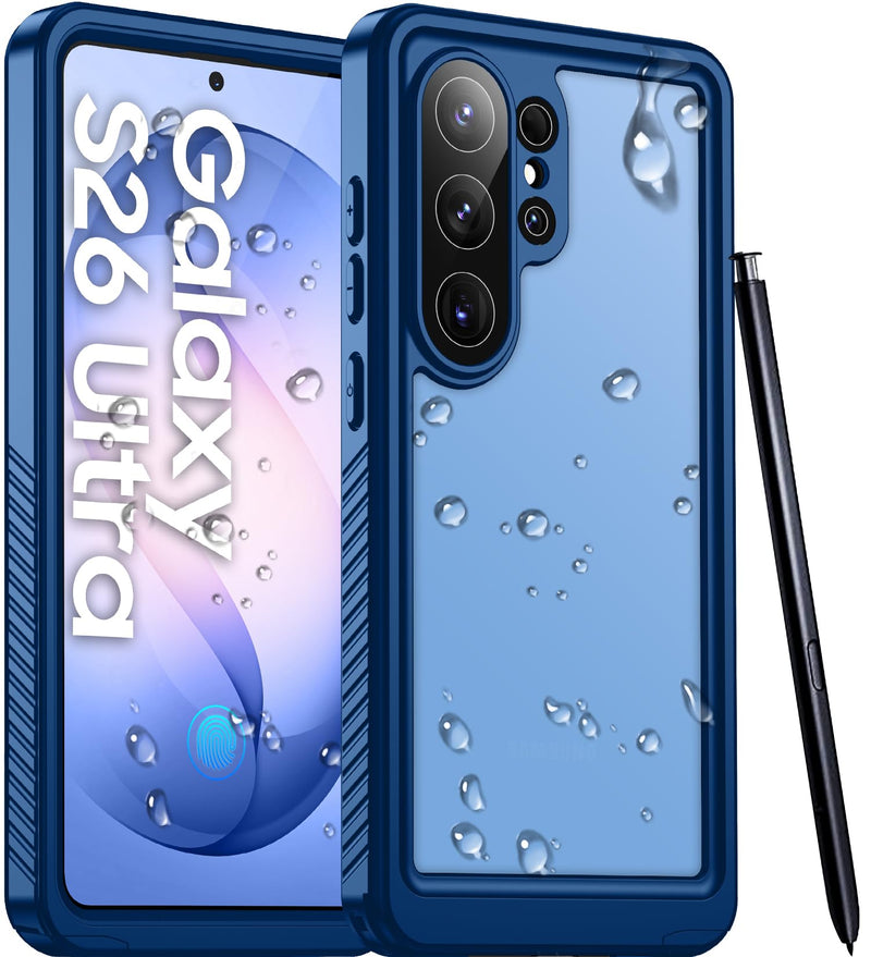 Designed for Samsung Galaxy S26 Ultra Case Waterproof, Built-in Lens & Screen Protector Military Grade Shockproof Dropproof IP68 Underwater Full Body Phone Case for Galaxy S26 Ultra 6.9"-Blue Blue Samsung Galaxy S26 Ultra 6.9"
