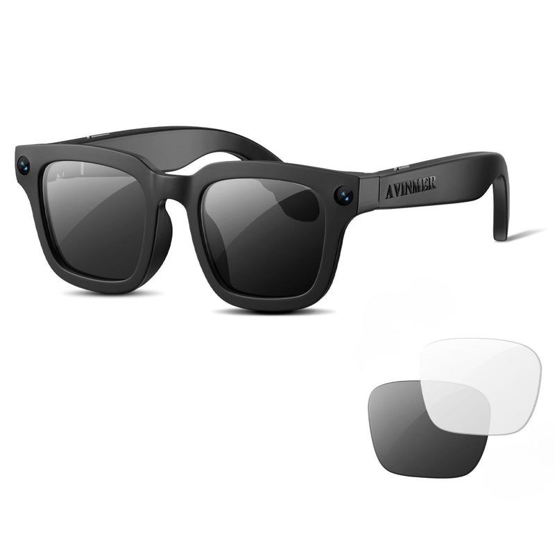 AI Smart Glasses for Cycling & Sports, 8MP Camera Glasses with Hands-Free Video Recording, Bluetooth Audio, Real-Time Translation, Waterproof, Outdoor Action Smart Glasses