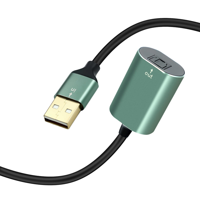Duttek USB to Optical Audio Adapter, Unidirectional USB A to SPDIF TOSLINK Digital Audio Converter, USB Sound Card for PS4/PS5/PC/Laptop/TV, Compatible with Windows/Mac, No Driver Required, 7.87inch