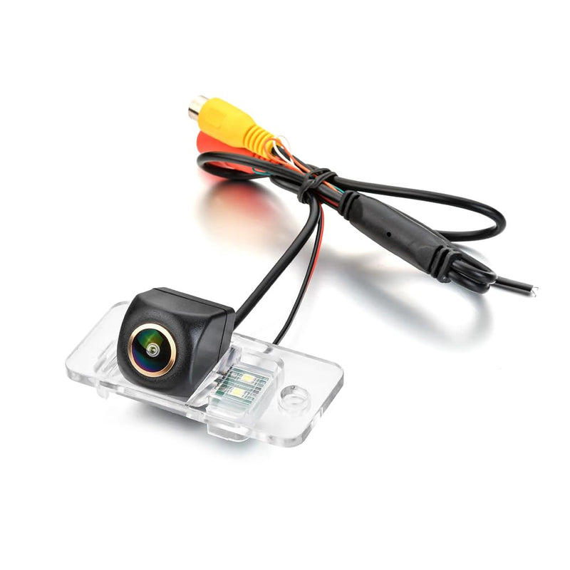 AHD 720P/CVBS Car Rear/Front View Camera's Fisheye Lens License Plate Camera with RCA Cable & Vehicle Camera for Audi A3 A4 S4 RS4 A6 C6 S6 RS6 A8 S8 Q7/Q7 DTI & Backup Golden Camera