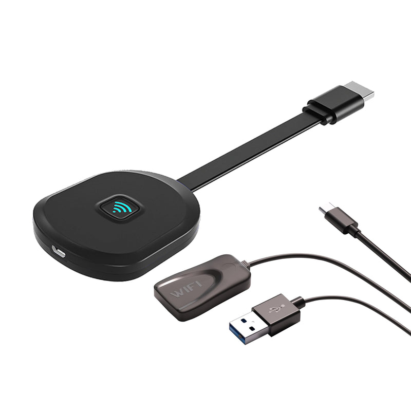 [AUSTRALIA] - 4K Wireless Display Adapter Dongle, Screen Mirroring for i-Phone i-Pad Android Laptop to TV Monitor Projector, Support AirPlay Miracast DLNA, No App Required Video Cast for Home Office Black 