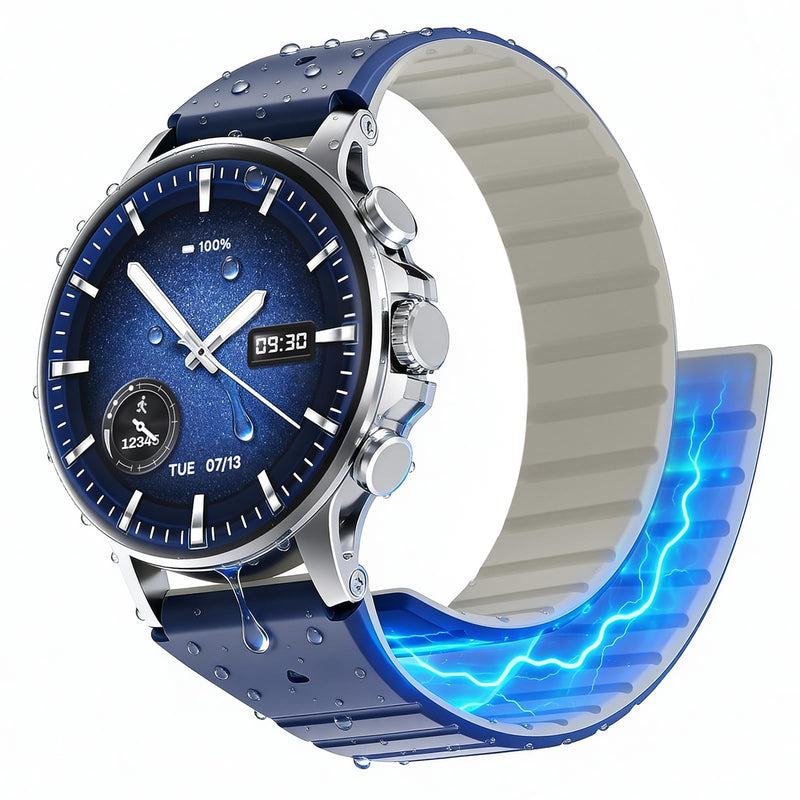 IMIKI 3D Dynamic Dial Smart Watch with Magnetic Strap, 1.60" AMOLED HD Touchscreen Fitness Tracker|Bluetooth Call|100+ Sport ModesIP68 Waterproof|Heart Rate Monitor|Find Phone|Voice Assistant