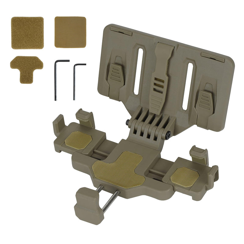 Tactical Phone Holder,MOLLE Phone Chest Mount Holder for 4.7"-7.7" Screens Plate Carrier Phone Mount,Adjust Tactical Gear Plate Carrier Vest Accessories for Tactical,Car,Office Coyote Brown